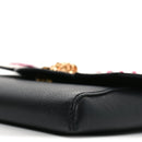 Calfskin Medusa Whipstitch Envelope Clutch Black White