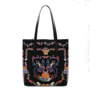 Canvas Underwater Medusa Tote Black Multicolor