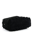 Shearling Y Quilted Monogram Medium Loulou Chain Satchel Black