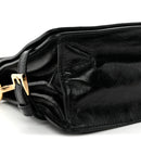 Soft Lux Calfskin Triangle Mini Shoulder Bag Black