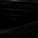 Sheepskin Matelasse Chevron Monogram Medium College Bag Black