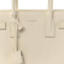 Grained Calfskin Baby Sac De Jour White