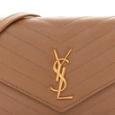 Grain De Poudre Matelasse Chevron Monogram Envelope Chain Wallet Cork