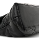 Lambskin Quilted Medium Loulou Puffer Monogram Chain Satchel Black