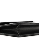 Grain De Poudre Matelasse Chevron Monogram Envelope Chain Wallet Black