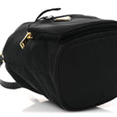 Nylon Vela Saffiano Mini Bucket Crossbody Bag Black