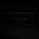 Lambskin Quilted Monogram Monochrome Medium Loulou Puffer Chain Satchel Black