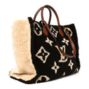 Shearling Monogram Giant Teddy Onthego GM Black White