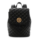 Calfskin Quilted Medusa Backpack Black