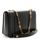 Calfskin Medallion Tribute Shoulder Bag  Black