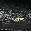 Grain De Poudre Matelasse Chevron Monogram Envelope Clutch Black