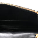 Calfskin Crocodile Embossed Kate Monogram Tassel Chain Wallet Black