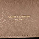 Grain De Poudre Matelasse Chevron Monogram Envelope Clutch Dark Beige