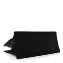 Raffia Linen Calfskin Small Rive Gauche Tote Black