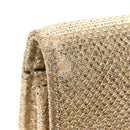Metallic Canvas Woven Small Classic Monogram Kate Tassel Chain Wallet Gold