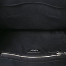 Linen Calfskin Rive Gauche North South Tote Black