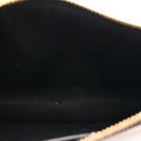 Coated Canvas Medium La Greca Signature Pouch Black Caramel
