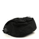 Tessuto Nylon Saffiano Double Buckle Messenger Shoulder Bag Black