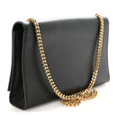 Smooth Calfskin Medium Classic Monogram Kate Tassel Satchel Black