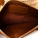 Raffia Calfskin Le 5 A 7 Small Hobo Natural Brick