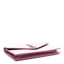 Metallic Calfskin Monogram Envelope Chain Wallet New Azalea