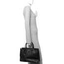 Saffiano Medium Galleria Double Zip Tote Black