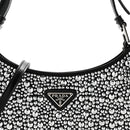Satin Crystal Cleo Adjustable Strap Shoulder Bag Metal