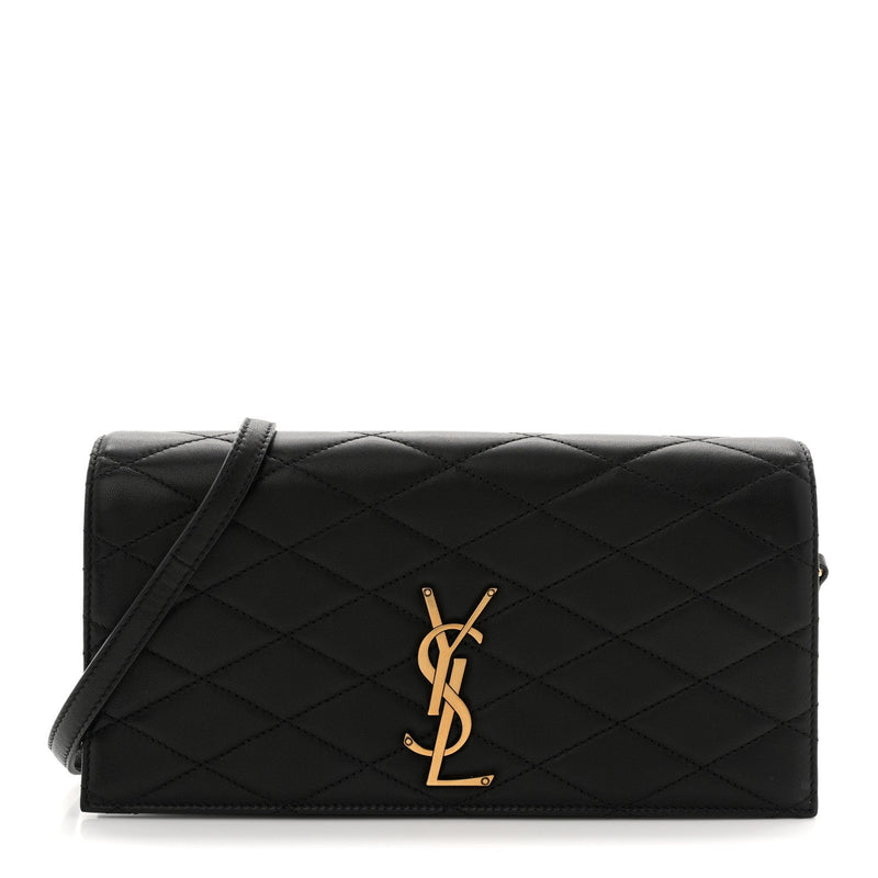 Lambskin Quilted Monogram Kate 99 Black