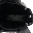 Satin Crystal Soft Padded Small Double Handled Shoulder Bag Black