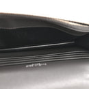 Grain De Poudre Matelasse Chevron Monogram Envelope Chain Wallet Asphalt White