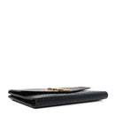 Calfskin Crocodile Embossed Monogram Uptown Wallet Black