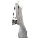 Satin Crystal Mini Galleria Double Zip Tote Metal