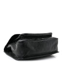 Crinkled Calfskin Matelasse Monogram Medium Niki Chain Satchel Black