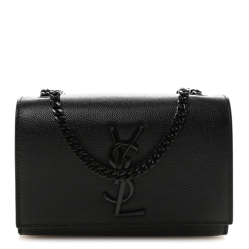 Grain De Poudre Small Monogram Monochrome Kate Satchel Black