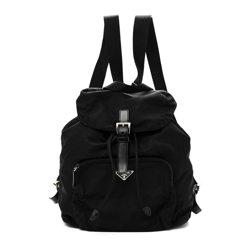 Tessuto Nylon Vela Cinch Backpack Black