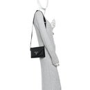 Saffiano City Calf Mini Envelope Bag Black