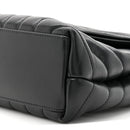 Calfskin Y Quilted Monogram Small Loulou Chain Satchel Black