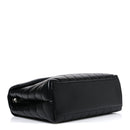 Calfskin Y Quilted Monogram Small Loulou Chain Satchel Black