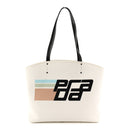 Canvas Racing Logo Tote White