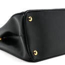 Saffiano Small Galleria Double Zip Tote Black