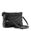 Calfskin Y Quilted Monogram Toy Loulou Crossbody Bag Black
