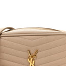 Grain De Poudre Matelasse Monogram Mini Lou Camera Bag Dark Beige