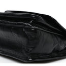 Crinkled Calfskin Matelasse Monogram Baby Niki Chain Satchel Black