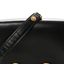 Calfskin Medallion Tribute Shoulder Bag  Black