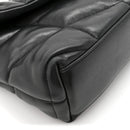 Lambskin Quilted Toy Loulou Puffer Monogram Chain Satchel Black