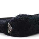 Terry Cloth Mini Re-Edition 2000 Bag Black White