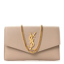 Grain De Poudre Monogram Uptown Chain Wallet Dark Beige