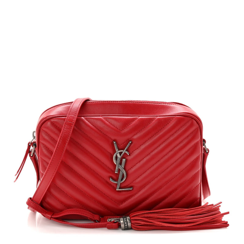 Calfskin Matelasse Monogram Lou Camera Bag Rouge Eros