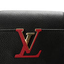Taurillon Capucines MM Black Beige Red