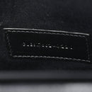 Grain De Poudre Matelasse Chevron Monogram Envelope Clutch Black